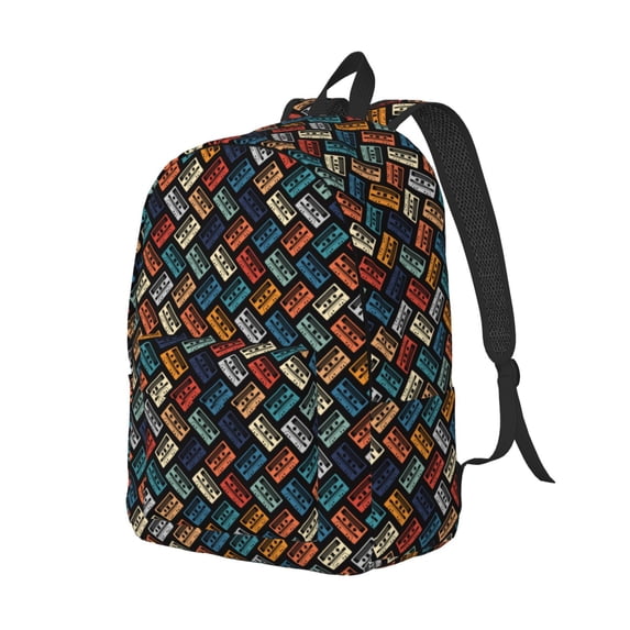 Rocae Retro Tape for Durable Canvas Backpack Leisure Large Bag Travel Rucksack Multi-function Backpack Medium