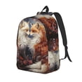 thumbnail image 1 of Rocae Romantic Flower Fox Couple for Canvas College Laptop Backpack for Men Women-Small, 1 of 5