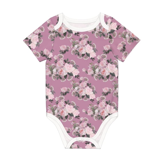 Rocae Rose Flowers for Baby Climbing Clothes Soft Baby Romper for Active Infants Comfortable and Breathable Crawling Jumpsuit Unisex Baby Outfit 18 Months