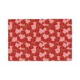 thumbnail image 1 of Rocae Rose Flowers Printed Heat Resistant Place Mats,Classic Hemstitch Cloth Fabric Placemats Imitation Linen Place Mat Table Mats 18x12 inch, 1 of 5