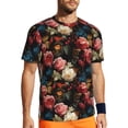 thumbnail image 1 of Rocae Rose Flowers for Men's Mesh Quick-Dry Short Sleeve Workout T-Shirt,Mens Crew Neck Tee Lightweight Soft Classic T Shirts X-Small, 1 of 9