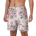 thumbnail image 1 of Rocae Rose Flowers for Men's Swim Trunks Quick Dry With Two Side Pockets and One Lined Patch PocketSmall, 1 of 9