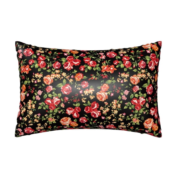 Rocae Rose Flowers for Satin Pillowcase 20x30 Inches for Hair and Skin,Gifts for Women Men Super Soft Pillow Covers (Pillow core not included)