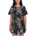thumbnail image 1 of Rocae Rose Flowers for Two Piece Sleepwear Pajamas Sets for Women Soft Short-Sleeved Pjs with Lounge Shorts 3X-Large, 1 of 1