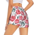 thumbnail image 1 of Rocae Rose Flowers for Women's Athletic Shorts Quick Dry Workout Hiking Shorts With Pockets for Running, Yoga, Gym, Sports Large, 1 of 9