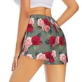 thumbnail image 1 of Rocae Rose Flowers for Women's Athletic Shorts Quick Dry Workout Hiking Shorts With Pockets for Running, Yoga, Gym, Sports Small, 1 of 9
