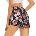 thumbnail image 1 of Rocae Rose Flowers for Women's Athletic Shorts Quick Dry Workout Hiking Shorts With Pockets for Running, Yoga, Gym, Sports XX-Large, 1 of 9