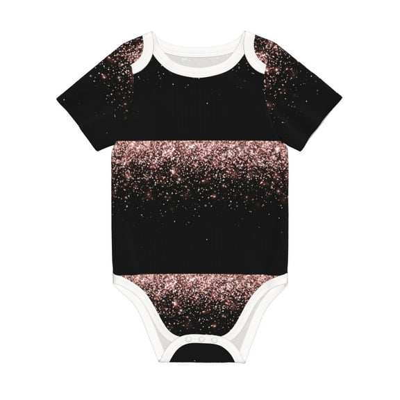 Rocae Rose Gold Glitter1 for Baby Climbing Clothes Soft Baby Romper for Active Infants Comfortable and Breathable Crawling Jumpsuit Unisex Baby Outfit 3 Months