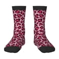 thumbnail image 1 of Rocae Rose Leopard Print for Girls Boys Crew Socks,Children's Socks, Kids Socks, Toddler Socks: Daily Wear with Kids School Uniform, 1 of 5