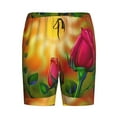 thumbnail image 1 of Rocae Rose Psychedelic for Men's Soft Sleep Pajama Shorts, Waistband and Pockets, 1 of 9