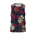 thumbnail image 1 of Rocae Roses Skulls for Men's Basketball Jersey Lightweight and Breathable Athletic Tank Top,Quick-Drying Sports Jersey 4X-Large, 1 of 9