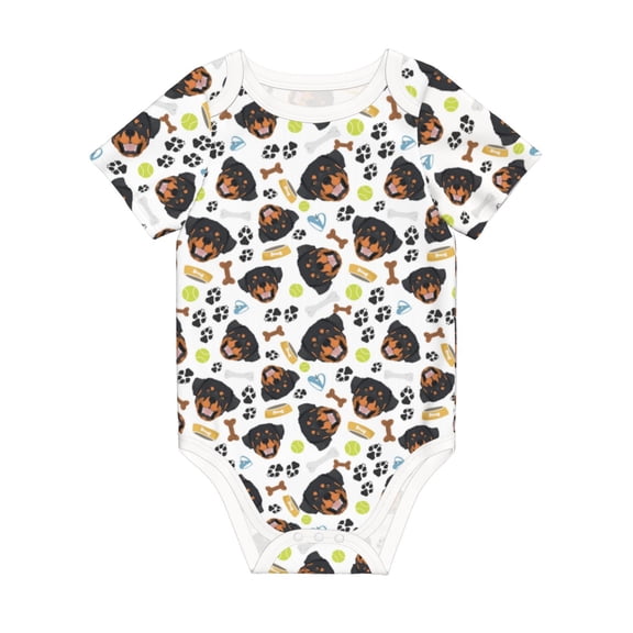 Rocae Rottweiler for Baby Climbing Clothes Soft Baby Romper for Active Infants Comfortable and Breathable Crawling Jumpsuit Unisex Baby Outfit 9M