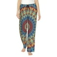 thumbnail image 1 of Rocae Round Mandala for Women's Pajama Pants Pj Pants Lounge Pants-Large, 1 of 6