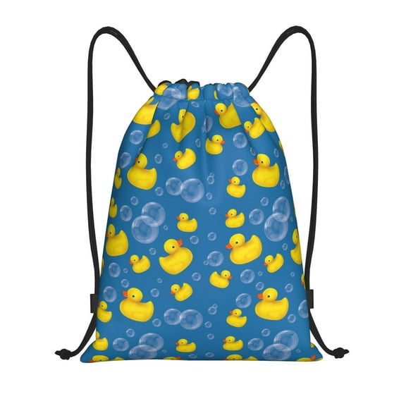Rocae Rubber Duck for Gym Bag Drawstring Bags Gym Backpack for Gym, Travel, Sports, Swimming, Beach-Small