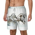 thumbnail image 1 of Rocae Running White Horses for Men's Swim Trunks Quick Dry With Two Side Pockets and One Lined Patch PocketXX-Large, 1 of 9