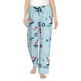 thumbnail image 1 of Rocae Sailboats Anchors for Women's Pajama Pants Pj Pants Lounge Pants-Medium, 1 of 6