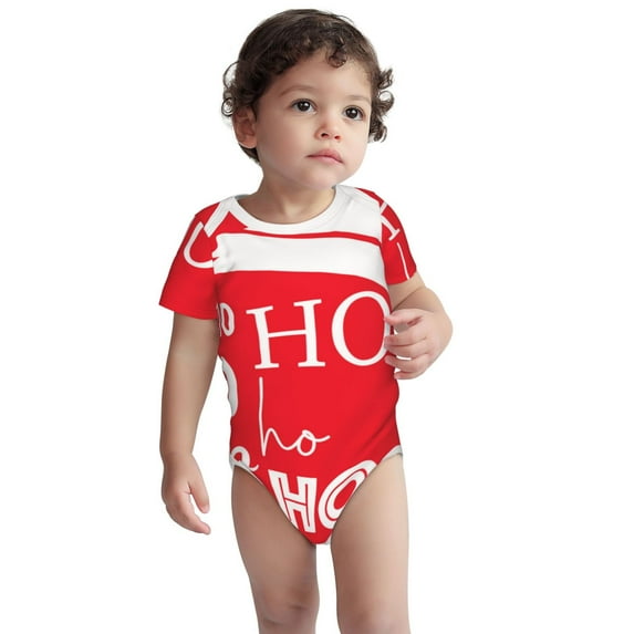 Rocae Saying Ho Ho Ho for Baby Cotton Short-Sleeve Bodysuits for Unisex Onesies Bodysuit-3 Months