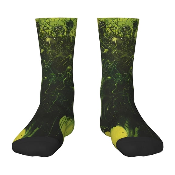 Rocae Screaming Horror Art for Girls Boys Crew Socks,Children's Socks, Kids Socks, Toddler Socks: Daily Wear with Kids School Uniform