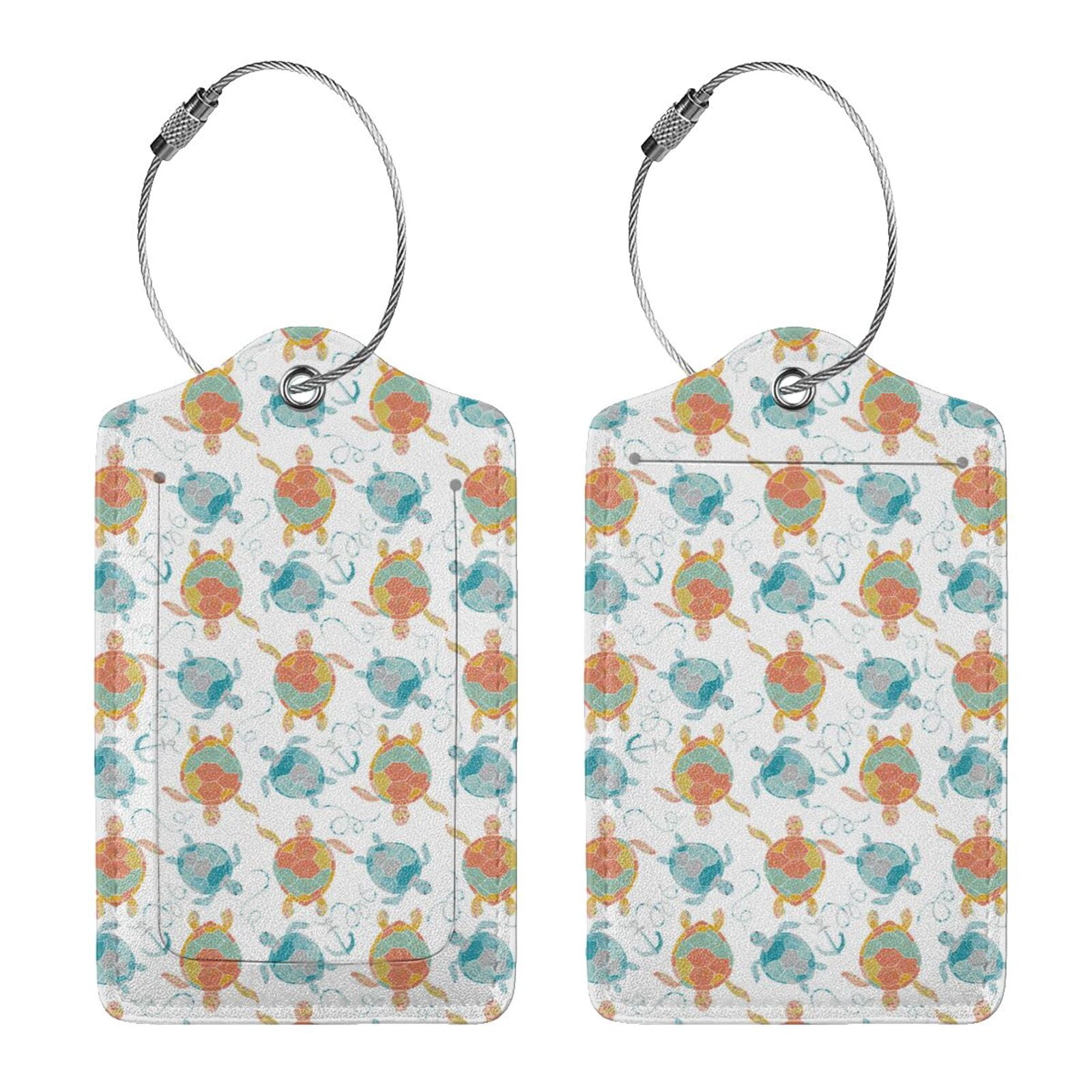Rocae Sea Turtle for Leather Luggage Baggage Tags ID Label Privacy ...