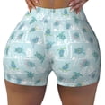 thumbnail image 1 of Rocae Sea Turtle for Women's Quick-Dry Running Shorts,Ladies Active Athletic Apparel Yoga Workout Gym Running Volleyball Spandex Shorts Large, 1 of 9