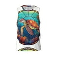 thumbnail image 1 of Rocae Sea Turtle in Coral for Men's Basketball Jersey Lightweight and Breathable Athletic Tank Top,Quick-Drying Sports Jersey 3X-Large, 1 of 9