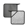 thumbnail image 1 of Rocae Silver Glitter for Square Silicone Anti-scalding Mat Trivet Hot Pads for Kitchen Counter, Silicone Trivets for Hot Pots and Pans, 1 of 8