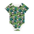 thumbnail image 1 of Rocae Skull and Palm Leaves for Baby Climbing Clothes Soft Baby Romper for Active Infants Comfortable and Breathable Crawling Jumpsuit Unisex Baby Outfit 12 Months, 1 of 8