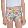 thumbnail image 1 of Rocae Skull and Flowers for Girls' Cotton Boxer Briefs, Soft Mid-rise Panties-Medium, 1 of 5