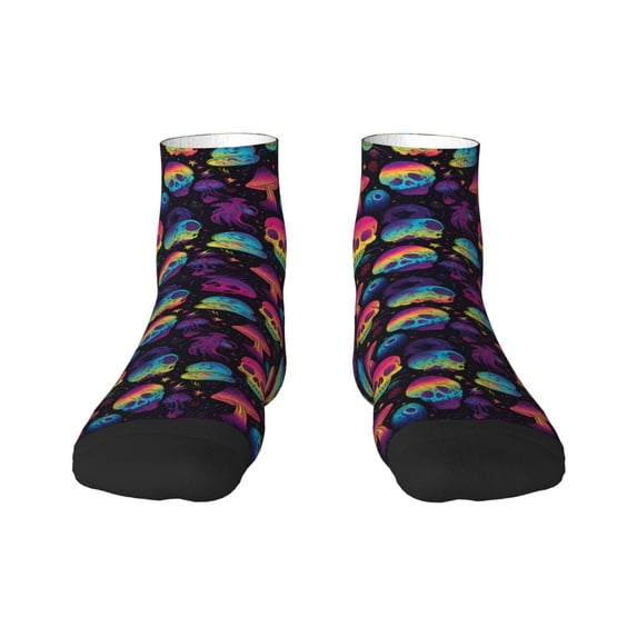 Rocae Skull mushroom colorful for Premium Adult Socks,Comfortable, Breathable, and Durable Socks, Perfect for Everyday Wear