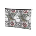 thumbnail image 1 of Rocae Skulls Roses for Cosmetic Bags for Women Paper Reusable Cosmetic Bag Travel Toiletry Organizer Capacity Multipurpose Zipper Pouch, 1 of 1