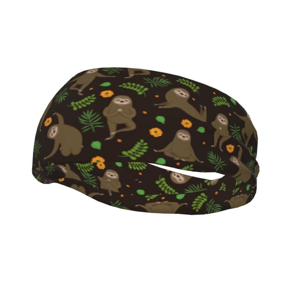 Rocae Sloth Doing Yoga for Sweatbands Sports Headband for Men and Women,Fashion Sweat Bands Headbands for Running,Cycling,Football, Yoga, Fitness