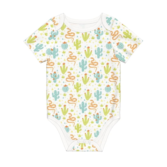 Rocae Snake And Cactus for Baby Climbing Clothes Soft Baby Romper for Active Infants Comfortable and Breathable Crawling Jumpsuit Unisex Baby Outfit 6 Months