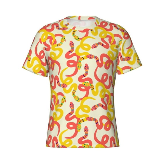 Rocae Snake for Men's Moisture-Wicking Crew Tee - T-Shirt for Sports, Outdoor Activities, and Casual Wear3X-Large