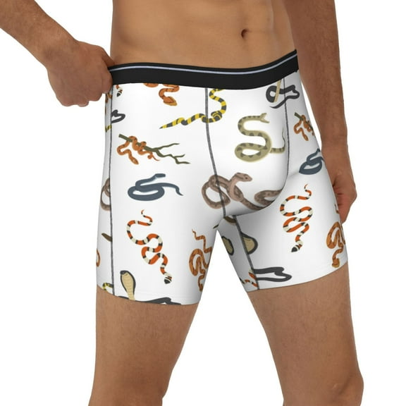 Rocae Snake for Stretch Moisture-Wicking Underwear,Men's Underwear Boxer Briefs X-Large