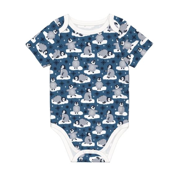 Rocae Snow Penguin for Baby Climbing Clothes Soft Baby Romper for Active Infants Comfortable and Breathable Crawling Jumpsuit Unisex Baby Outfit 9M