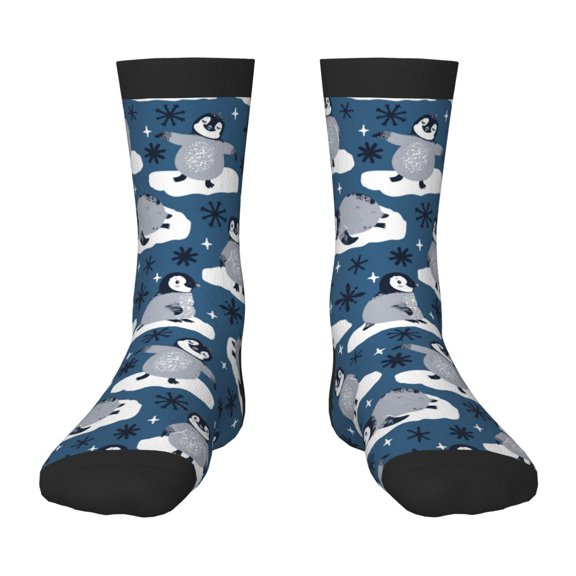 Rocae Snow Penguin for Girls Boys Crew Socks,Children's Socks, Kids Socks, Toddler Socks: Daily Wear with Kids School Uniform