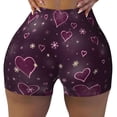 thumbnail image 1 of Rocae Snowflakes and Hearts for Women's Quick-Dry Running Shorts,Ladies Active Athletic Apparel Yoga Workout Gym Running Volleyball Spandex Shorts Medium, 1 of 9