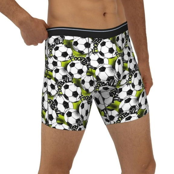 Rocae Soccer and Football for Stretch Moisture-Wicking Underwear,Men's Underwear Boxer Briefs Medium
