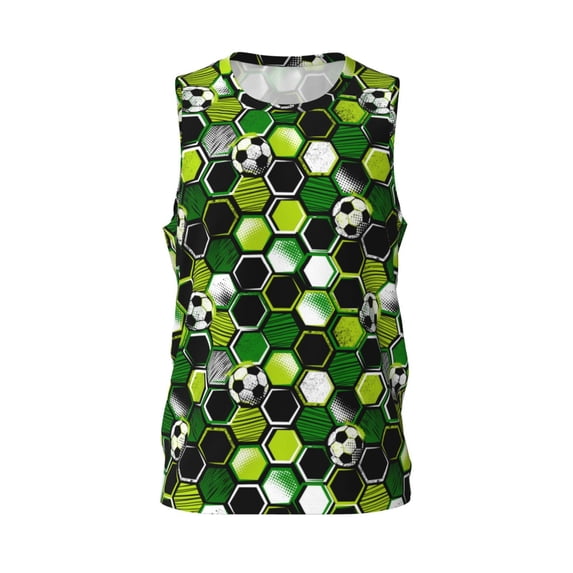 Rocae Soccer1 for Men's Basketball Jersey Lightweight and Breathable Athletic Tank Top,Quick-Drying Sports Jersey 4X-Large