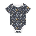 thumbnail image 1 of Rocae Space Cars for Baby Climbing Clothes Soft Baby Romper for Active Infants Comfortable and Breathable Crawling Jumpsuit Unisex Baby Outfit 9M, 1 of 8