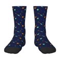 thumbnail image 1 of Rocae Space Galaxy for Girls Boys Crew Socks,Children's Socks, Kids Socks, Toddler Socks: Daily Wear with Kids School Uniform, 1 of 5