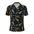 thumbnail image 1 of Rocae Space Rocket for Men's Short Sleeve Polo Shirt, Quick Drying Performance Moisture Wicking Sports Men's Golf Shirt 3X-Large, 1 of 9