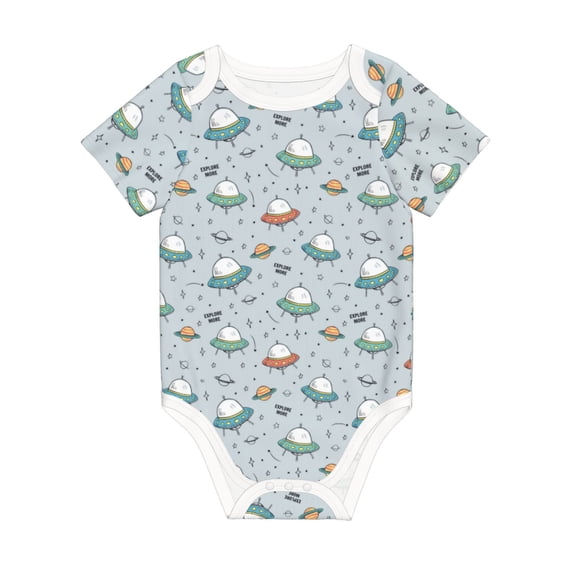 Rocae Spaceship for Baby Climbing Clothes Soft Baby Romper for Active Infants Comfortable and Breathable Crawling Jumpsuit Unisex Baby Outfit 6 Months