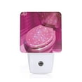 thumbnail image 1 of Rocae Sparkling Pink Toilet for 0.5W Plug in Night Light, Dusk to Dawn, Bright Nightlight Auto-On/Off-US, 1 of 7