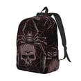 thumbnail image 1 of Rocae Spider with Skull for Durable Canvas Backpack Leisure Large Bag Travel Rucksack Multi-function Backpack Small, 1 of 8