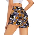 thumbnail image 1 of Rocae Spooky Cats And Halloween Pumpkins for Women's Athletic Shorts Quick Dry Workout Hiking Shorts With Pockets for Running, Yoga, Gym, Sports Medium, 1 of 9