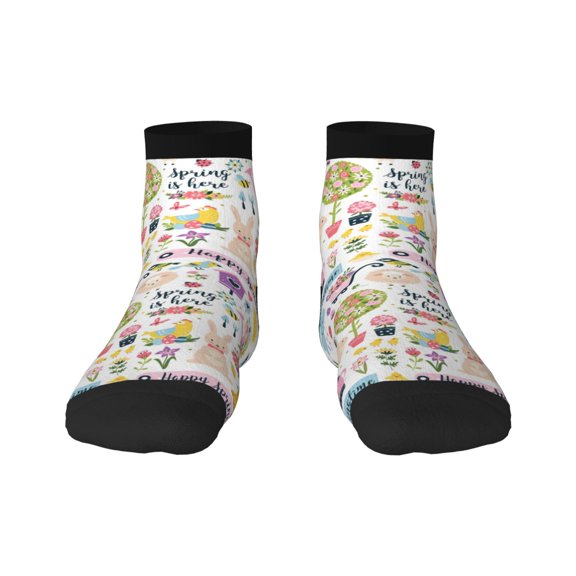 Rocae Spring Flowers Birds for Premium Adult Socks,Comfortable, Breathable, and Durable Socks, Perfect for Everyday Wear