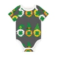 thumbnail image 1 of Rocae Spring St Patrick’S Day Irish Gnomes for Baby Climbing Clothes Soft Baby Romper for Active Infants Comfortable and Breathable Crawling Jumpsuit Unisex Baby Outfit 12 Months, 1 of 8
