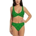 thumbnail image 1 of Rocae St Patrick's Day5 for Bikini Set for Women Two Piece Sexy High Swimsuits Split Crossover Bikini Small, 1 of 9