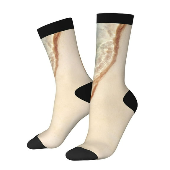 Rocae Starfish On The Sand Beach for Adult Socks Casual Athletic Stretchy Loose Socks for Women Men Non-Slip Middle Tube Socks